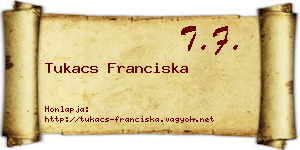 Tukacs Franciska névjegykártya